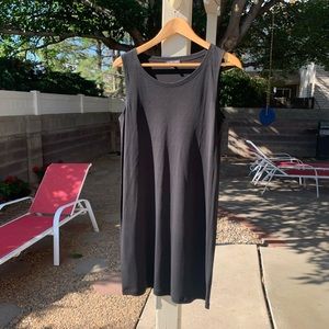 Eileen Fisher 100% silk sleeveless dress black size S